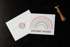 Birthday Wishes – Rainbow – Foil Pressed Greeting Card - Modern Legacy Paper Company