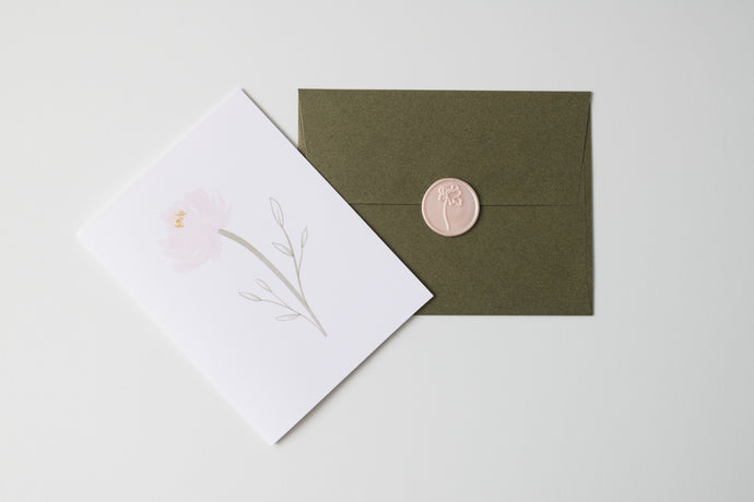 Peony – Greeting Card - Modern Legacy Paper Company