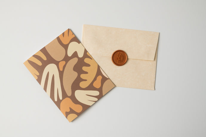 Brown Abstract – Greeting Card