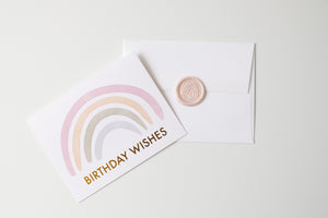 Birthday Wishes – Rainbow – Foil Pressed Greeting Card - Modern Legacy Paper Company