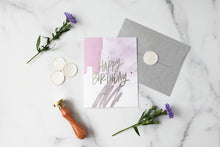 Load image into Gallery viewer, Happy Birthday - Abstract - Foil Pressed Greeting Card - Modern Legacy Paper Company