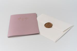 Floral – Blush Pink – Foil Pressed Greeting Card