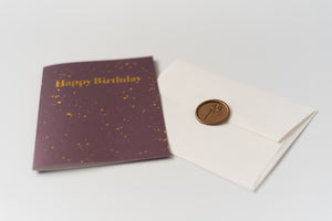 Happy Birthday – Splatter Paint – Foil Pressed Greeting Card - Modern Legacy Paper Company