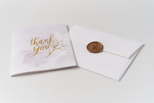 Load image into Gallery viewer, Thank You – Gray Watercolor – Foil Pressed Greeting Card - Modern Legacy Paper Company