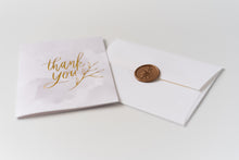 Load image into Gallery viewer, Thank You – Gray Watercolor – Foil Pressed Greeting Card