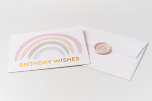 Birthday Wishes – Rainbow – Foil Pressed Greeting Card - Modern Legacy Paper Company