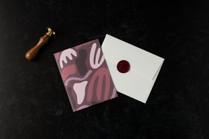 Burgundy Abstract – Greeting Card