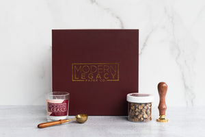 Leaf Sprig Wax Seal Stamp Kit - Modern Legacy Paper Company
