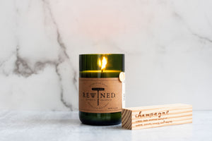 Champagne Rewined Candle - Seville Lettering Company