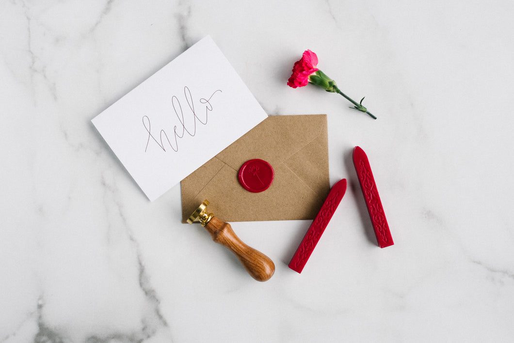 Poppy Wax Seal Stamp Kit - Modern Legacy Paper Company 
